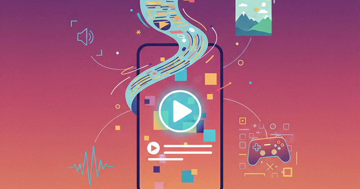 A script turning into a vertical faceless video with captions, a sound wave, stock footage and a gameplay background flowing in